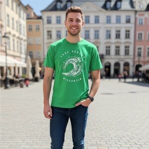 Gildan Lake Green Graphic Tee